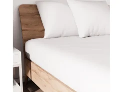 Bajera ajustable de algodón 90x190 cm JERSEY blanco