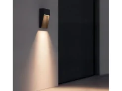 Baliza de Pared Exterior LED 3W CCT Seleccionable Superficie Cuadrado Jade Negro