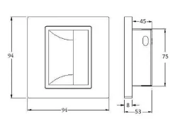 Baliza de Pared LED 1.5 W Empotrable con Sensor PIR y Crepuscular Bark Blanco 4000K Blanco Neutro