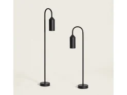Baliza de Pie Exterior Aluminio 80cm Boukali Negro