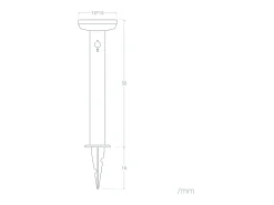 Baliza de Pie Exterior Solar LED 5W 50cm Acero Inoxidable con Sensor de Movimiento Barton Square Plateado
