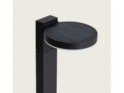 Baliza de Pie Exterior Solar LED 5W 50cm Aluminio con Sensor de Movimiento Aris Negro