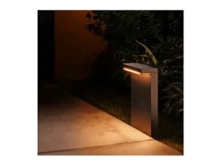 Baliza Exterior LED RGBW 13.5W Superficie Pie 40cm White Color Hue Nyro Negro