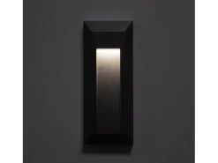Baliza Exterior LED Superficie Pared Rectangular Negro Edulis 4000K Blanco Neutro
