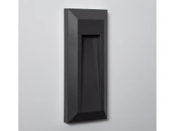 Baliza Exterior LED Superficie Pared Rectangular Negro Edulis 4000K Blanco Neutro