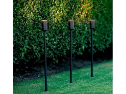 Baliza Exterior LED 6W 60 cm con Pincho Glimme Negro Mate