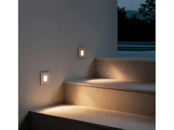 Baliza Exterior LED 2W Empotrable Pared Cuadrado Blanco Olite 2700K Blanco Cálido