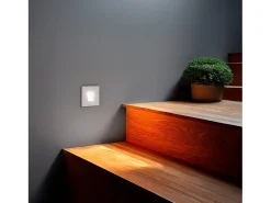 Baliza Exterior LED 2W Empotrable Pared Cuadrado Blanco Olite 2700K Blanco Cálido
