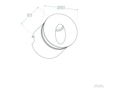 Baliza Exterior LED 3W Empotrable Pared Circular Gris Boiler 2700K Blanco Cálido