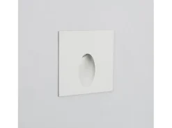 Baliza Exterior LED 3W Empotrable Pared Cuadrado Blanco Ellis 2700K Blanco Cálido