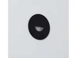 Baliza Exterior LED 2W Empotrable Pared Circular Negro Guell 2700K Blanco Cálido