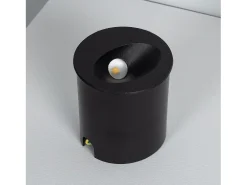 Baliza Exterior LED 3W Empotrable Pared Circular Negro Coney 4000K Blanco Neutro