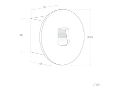 Baliza Exterior LED 2W Empotrable Pared Circular Negro Olite 4000K Blanco Neutro