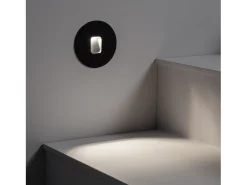 Baliza Exterior LED 2W Empotrable Pared Circular Negro Olite 4000K Blanco Neutro