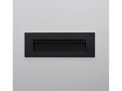 Baliza Exterior LED 7W Empotrable Pared Rectangular Negro Groult 4000K Blanco Neutro