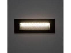 Baliza Exterior LED 7W Empotrable Pared Rectangular Negro Groult 4000K Blanco Neutro