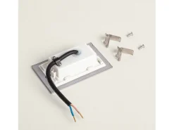 Baliza Exterior LED 3W Empotrable Pared Wabi Lineal Plateado