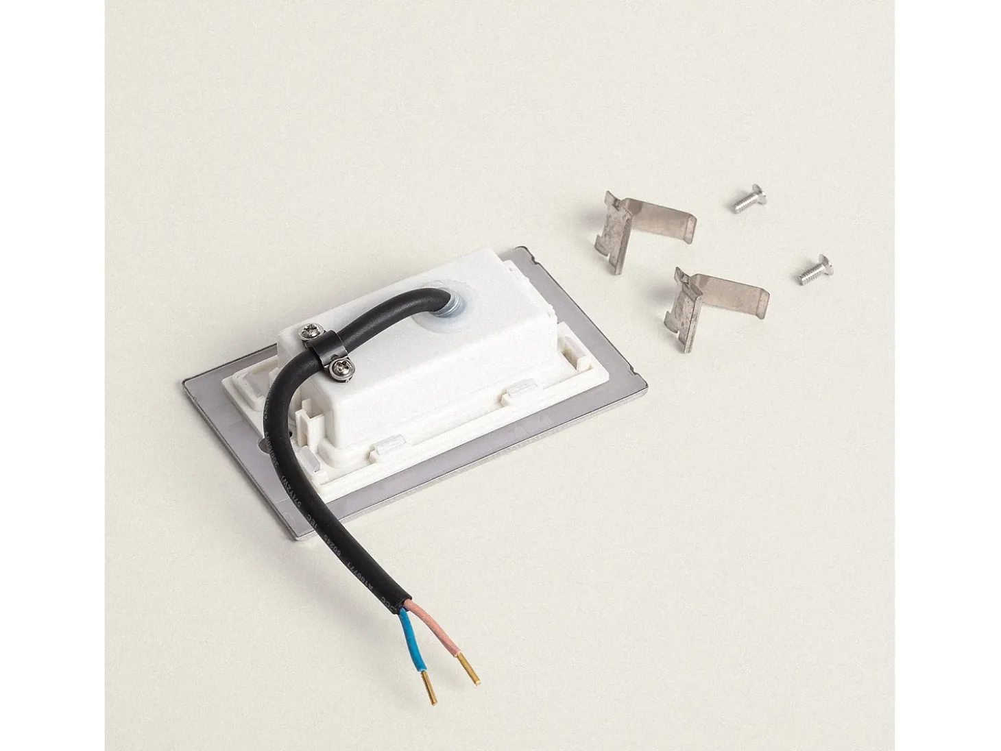 Baliza Exterior LED 3W Empotrable Pared Wabi Lineal Plateado