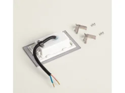 Baliza Exterior LED 3W Empotrable Pared Wabi Lineal Plateado