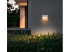 Baliza Exterior LED 4W Empotrable Pared Cuadrado Blanco Leif 2700K Blanco Cálido
