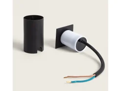 Baliza Exterior LED 2W Empotrable Cuadrada Resbel Negro