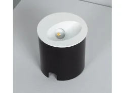 Baliza Exterior LED 3W Empotrable Pared Circular Blanco Coney 2700K Blanco Cálido