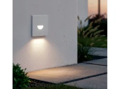 Baliza Exterior LED 2W Empotrable Pared Cuadrado Blanco Guell 2700K Blanco Cálido