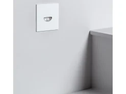 Baliza Exterior LED 2W Empotrable Pared Cuadrado Blanco Guell 2700K Blanco Cálido