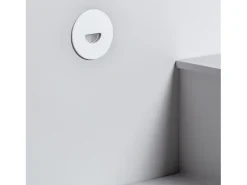 Baliza Exterior LED 2W Empotrable Pared Circular Blanco Guell 2700K Blanco Cálido