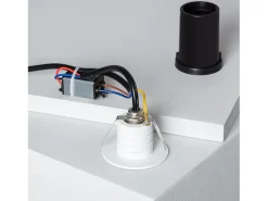 Baliza Exterior LED 2W Empotrable Pared Circular Blanco Guell 2700K Blanco Cálido