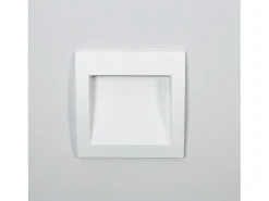 Baliza Exterior LED 4W Empotrable Pared Cuadrado Blanco Natt 2700K Blanco Cálido