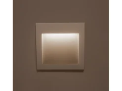Baliza Exterior LED 4W Empotrable Pared Cuadrado Blanco Natt 2700K Blanco Cálido