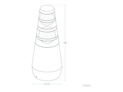 Baliza Exterior LED 8W Superficie Pie 38cm Double-Dareh Marrón oscuro