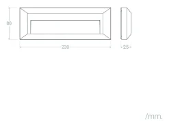Baliza Exterior LED 2W Superficie Pared Rectangular Antracita Élide 4000K Blanco Neutro