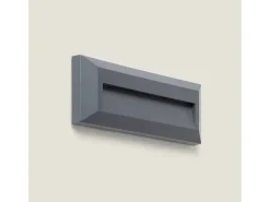 Baliza Exterior LED 2W Superficie Pared Rectangular Antracita Élide 4000K Blanco Neutro