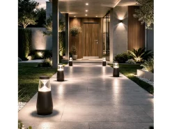 Baliza Exterior LED 9W Superficie Pie 30cm Danko Antracita