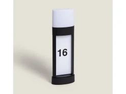 Baliza Exterior LED 10W Superficie Pie 50cm Aluminio para Numeración de Vivienda Mulham Negro