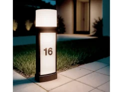 Baliza Exterior LED 10W Superficie Pie 50cm Aluminio para Numeración de Vivienda Mulham Negro