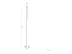 Baliza Exterior LED 8W Superficie Pie 80cm Aidan Antracita