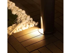 Baliza Exterior LED 10W Superficie Pie 60cm Halosa 3000K Blanco Cálido