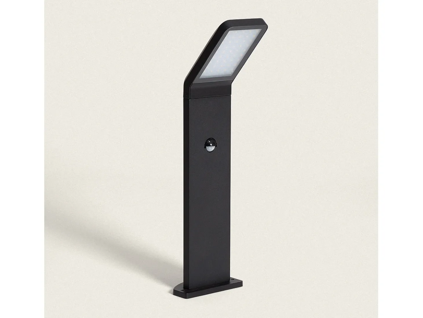 Baliza Exterior LED 9.5W Superficie Pie 50cm Aluminio con Detector de Movimiento Legacy Negro