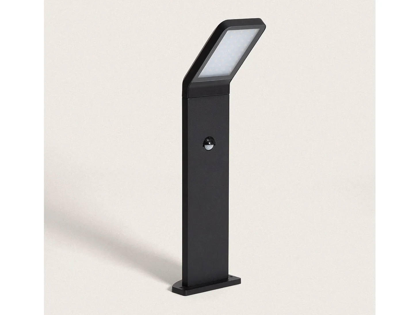 Baliza Exterior LED 9.5W Superficie Pie 50cm Aluminio con Detector de Movimiento Legacy Negro