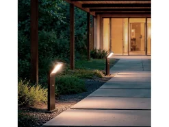 Baliza Exterior LED 9.5W Superficie Pie 50cm Aluminio con Detector de Movimiento Legacy Negro