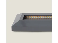 Baliza Exterior LED 2W Superficie Pared Rectangular Antracita Élide 2700K Blanco Cálido