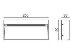 Baliza Exterior LED 6W Superficie Pared Columbia 3000K Blanco Cálido