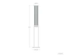 Baliza Exterior LED 12W Superficie Pie 80 cm Britget Terracota