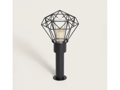 Baliza Exterior Superficie Pie 50cm Acero Inoxidable Niamey Negro