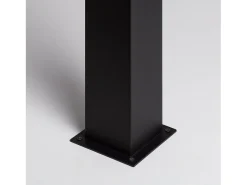 Baliza Exterior Superficie Pie 74cm con Detector de Movimiento Augusta Negra Negro