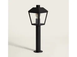 Baliza Exterior Superficie Pie 50cm Aluminio Mukom Negro