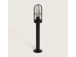 Baliza Exterior Superficie Pie 60cm Acero Inoxidable Logan Negro